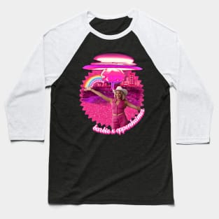 Barbie's Quantum Adventure with Oppenheimer Baseball T-Shirt